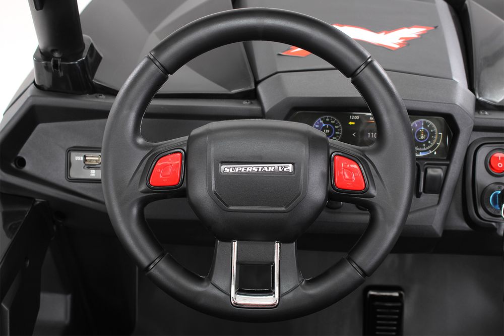 Elektrisk bil - UTV buggy - 2 seter - 140 watt - sort