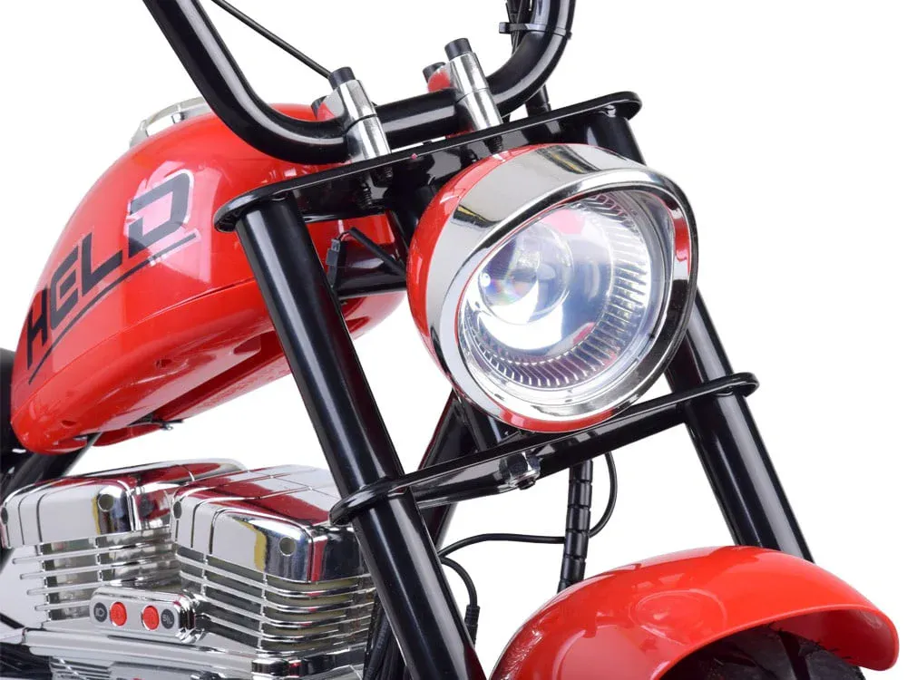 Elektrisk motorsykkel Old-School 300W 24V – Rød