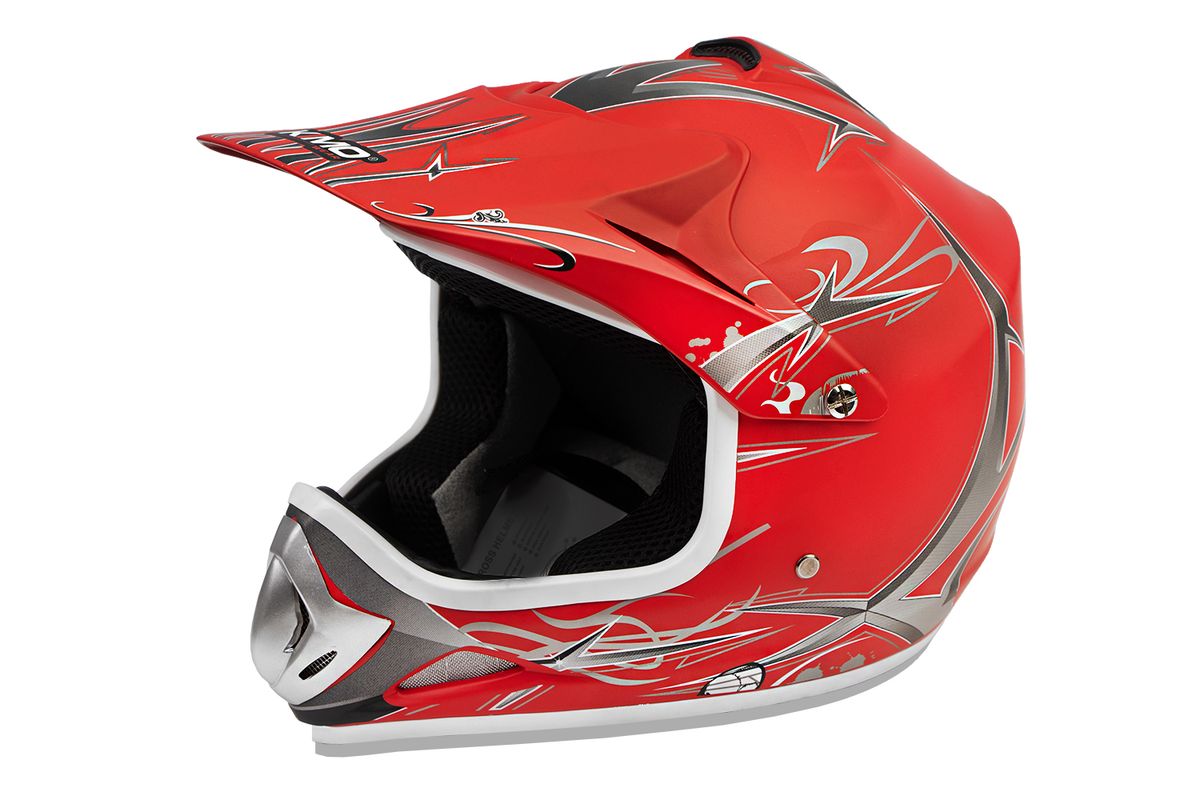 Kimo barn crosshjelm rød matt ECE R22-05