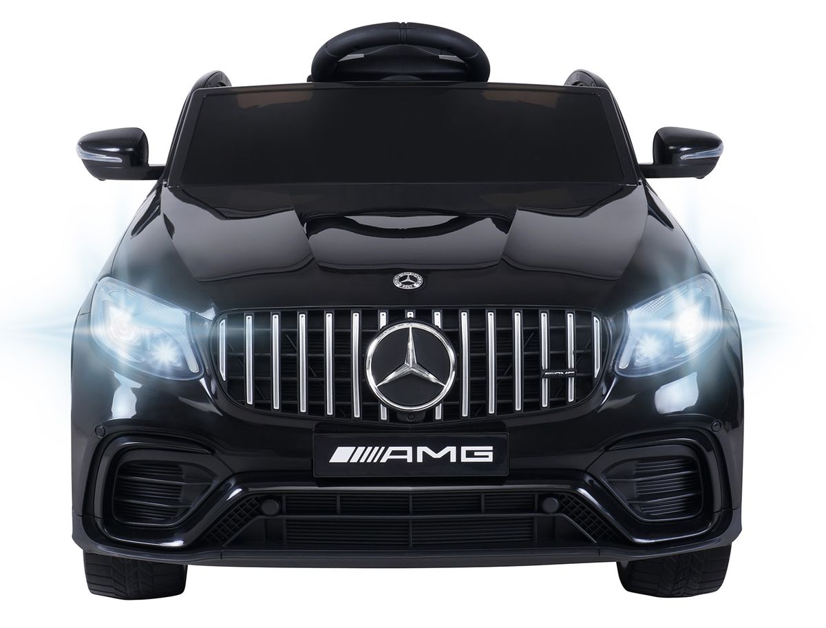 Elbil for barn Mercedes AMG GLC 63S Coupé - hvit/sort