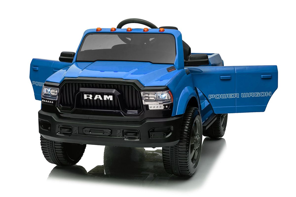 Dodge RAM elbil barn 12V med lys og fjernkontroll