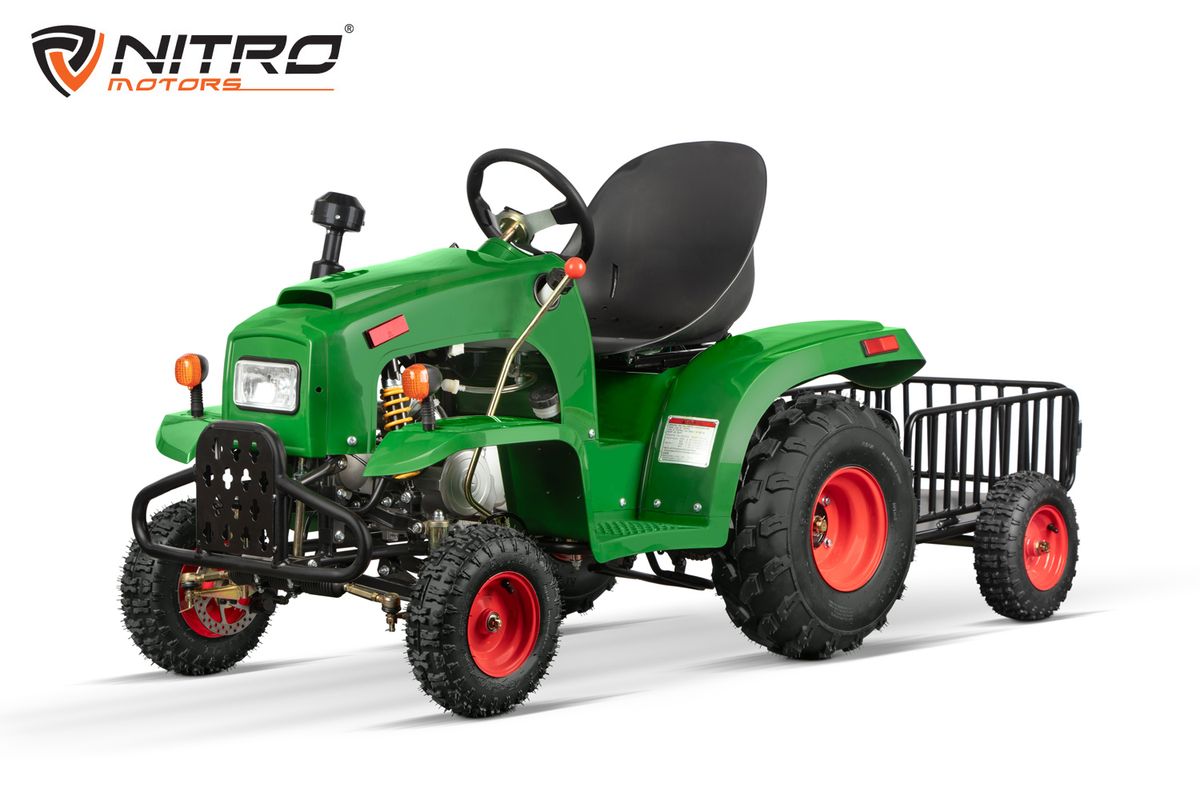 Nitro Motors 110cc barnetraktor med tilhenger el-start